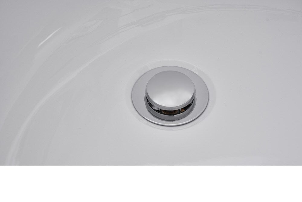 Elegant Furniture & Lighting - Chantal 59 inch soaking Single slipper bathtub in glossy white - BT10859GW veiw 5