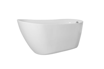 Elegant Furniture & Lighting - Chantal 59 inch soaking Single slipper bathtub in glossy white - BT10859GW veiw 12