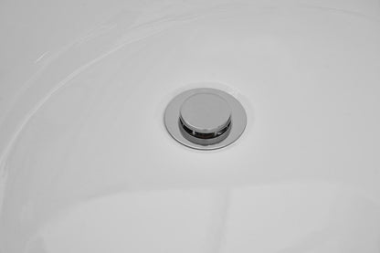 Elegant Furniture & Lighting - Chantal 67 inch soaking Single slipper bathtub in glossy white - BT10867GW veiw 5