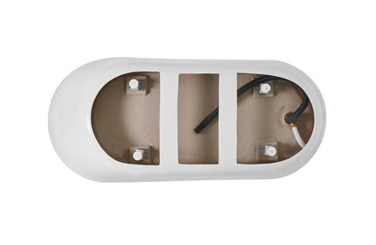 Elegant Furniture & Lighting - Chantal 67 inch soaking Single slipper bathtub in glossy white - BT10867GW veiw 6