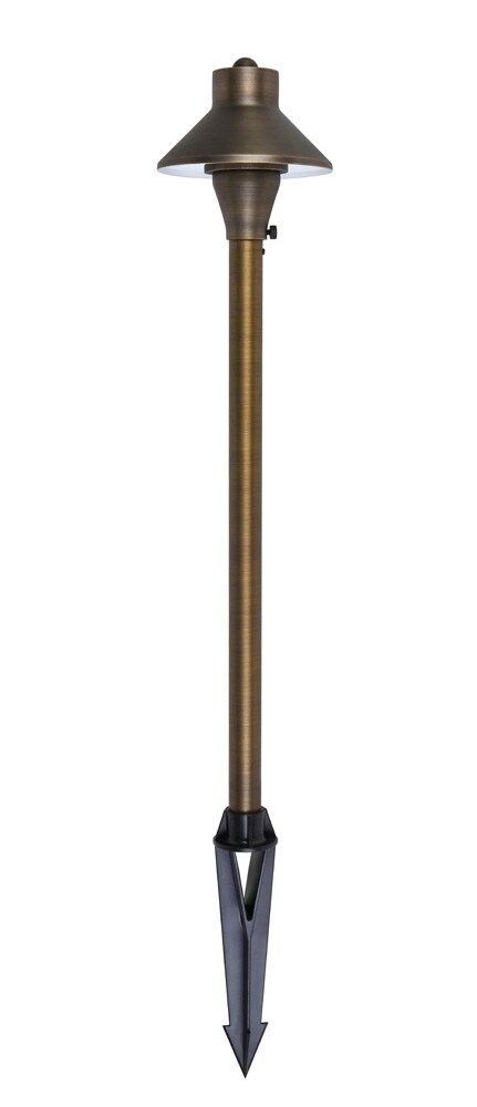 Elegant Furniture & Lighting - Chanterelle Path Light D5 H24 Antique Brass Includes Stake G4 Halogen 20W(Light Source Not Included) - P802 veiw 1
