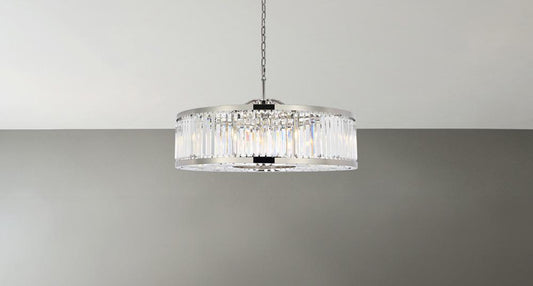 Elegant Furniture & Lighting - Chelsea 10 light polished nickel Chandelier Clear Royal Cut Crystal - 1233G43PN/RC veiw 1