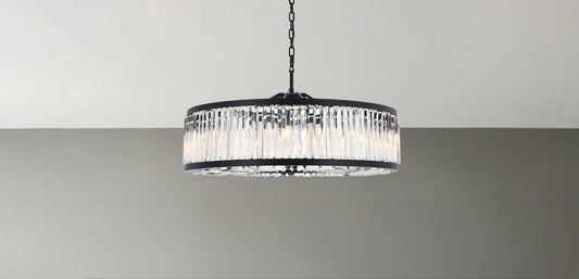 Elegant Furniture & Lighting - Chelsea 10 light Matte Black Chandelier Clear Royal Cut Crystal - 1203G43MB/RC veiw 1