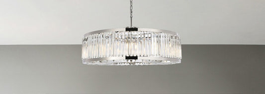 Elegant Furniture & Lighting - Chelsea 10 light polished nickel Chandelier Clear Royal Cut Crystal - 1203G43PN/RC veiw 1