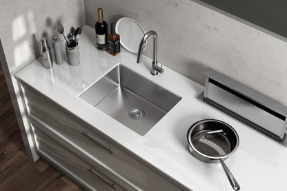 Elegant Furniture & Lighting - Chester Stainless Steel undermount kitchen sink L23 x W18 x H10in - SK10123 veiw 5