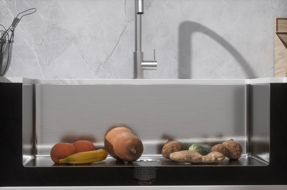 Elegant Furniture & Lighting - Chester Stainless Steel undermount kitchen sink L32xW19 x H10in - SK10132 veiw 6