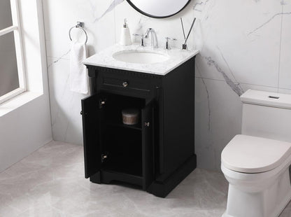 Elegant Furniture & Lighting - Clarence 24 inch Single bathroom vanity set in black - VF53024BK veiw 4
