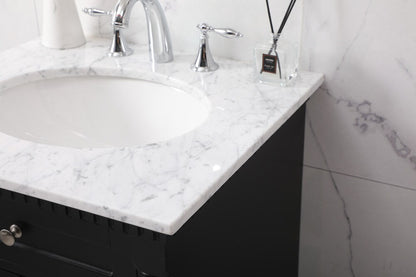 Elegant Furniture & Lighting - Clarence 24 inch Single bathroom vanity set in black - VF53024BK veiw 6