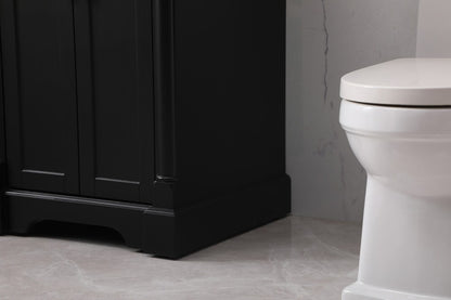 Elegant Furniture & Lighting - Clarence 24 inch Single bathroom vanity set in black - VF53024BK veiw 7