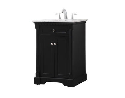 Elegant Furniture & Lighting - Clarence 24 inch Single bathroom vanity set in black - VF53024BK veiw 8