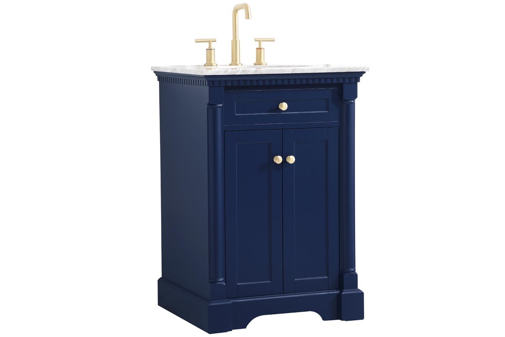 Elegant Furniture & Lighting - Clarence 24 inch Single bathroom vanity in Blue - VF53024BL veiw 1