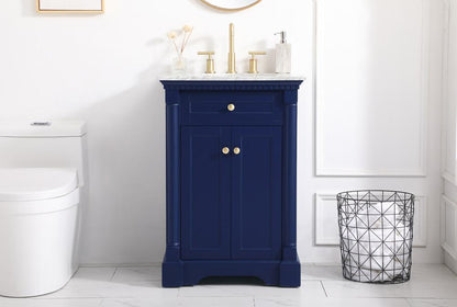 Elegant Furniture & Lighting - Clarence 24 inch Single bathroom vanity in Blue - VF53024BL veiw 2