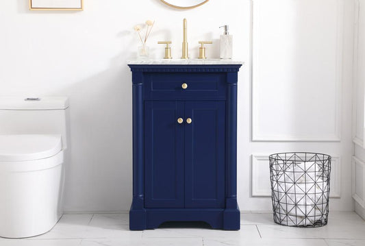 Elegant Furniture & Lighting - Clarence 24 inch Single bathroom vanity in Blue - VF53024BL veiw 2