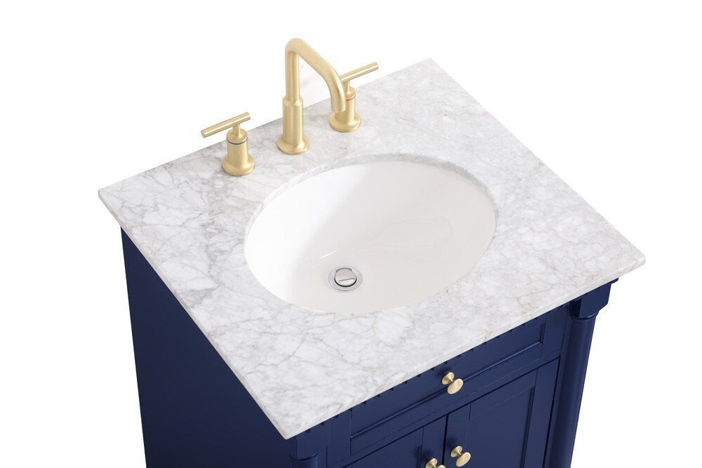Elegant Furniture & Lighting - Clarence 24 inch Single bathroom vanity in Blue - VF53024BL veiw 3