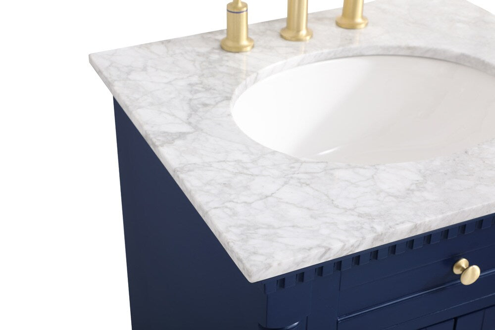 Elegant Furniture & Lighting - Clarence 24 inch Single bathroom vanity in Blue - VF53024BL veiw 4