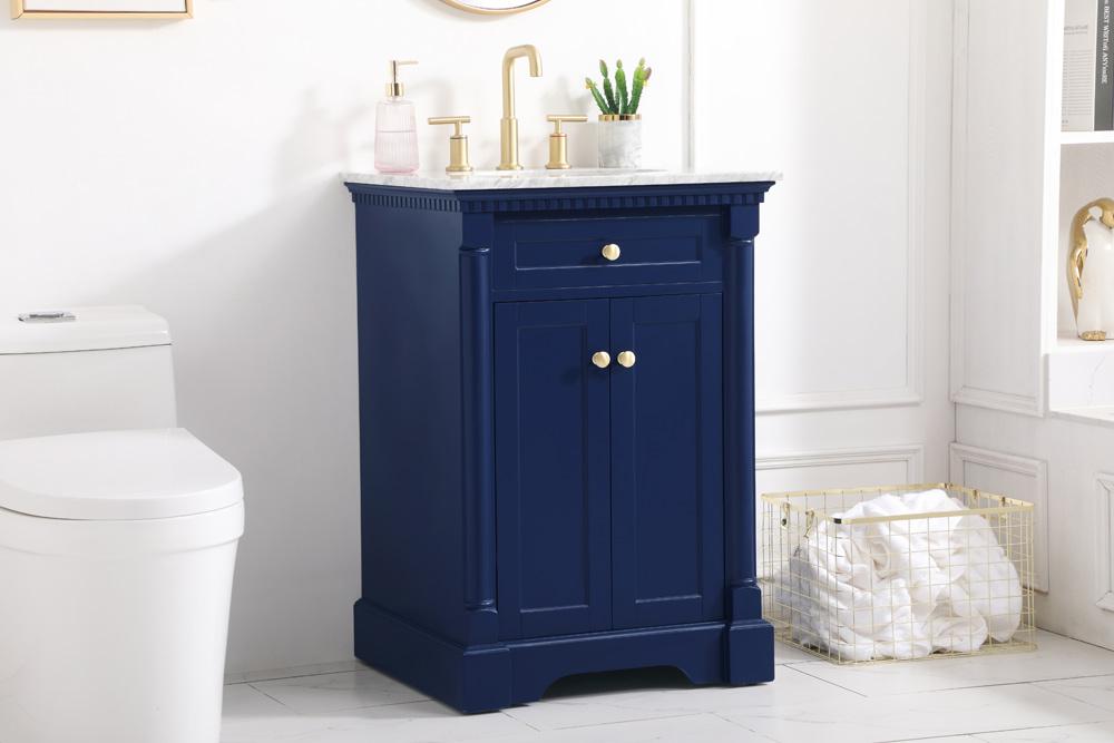 Elegant Furniture & Lighting - Clarence 24 inch Single bathroom vanity in Blue - VF53024BL veiw 9