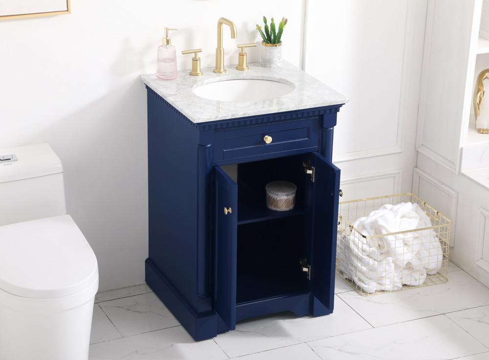 Elegant Furniture & Lighting - Clarence 24 inch Single bathroom vanity in Blue - VF53024BL veiw 10