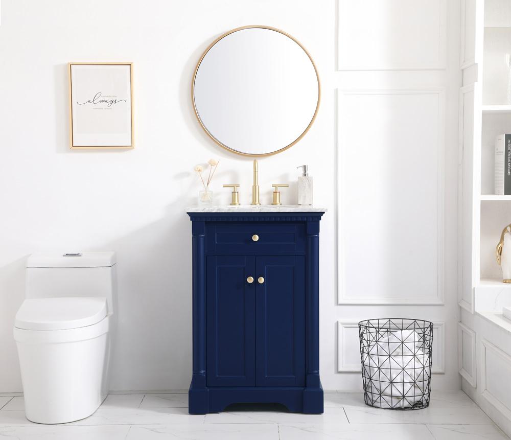 Elegant Furniture & Lighting - Clarence 24 inch Single bathroom vanity in Blue - VF53024BL veiw 11