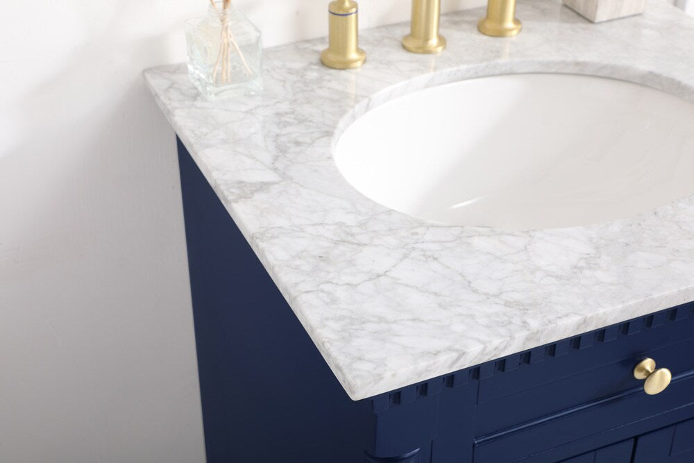Elegant Furniture & Lighting - Clarence 24 inch Single bathroom vanity in Blue - VF53024BL veiw 12