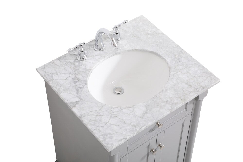 Elegant Furniture & Lighting - Clarence 24 inch Single bathroom vanity in Grey - VF53024GR veiw 3