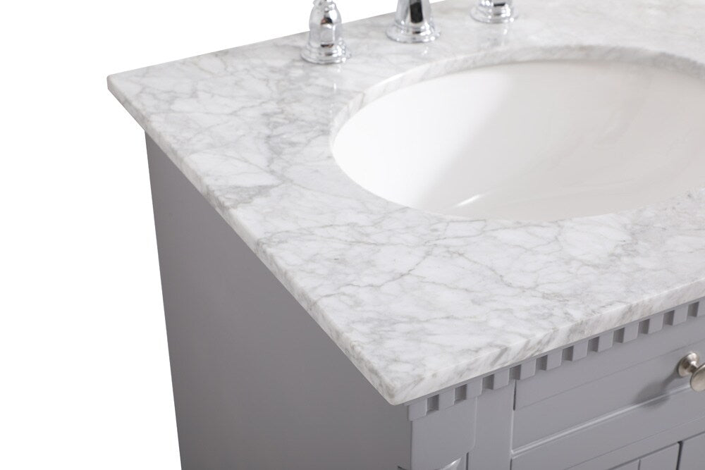 Elegant Furniture & Lighting - Clarence 24 inch Single bathroom vanity in Grey - VF53024GR veiw 4