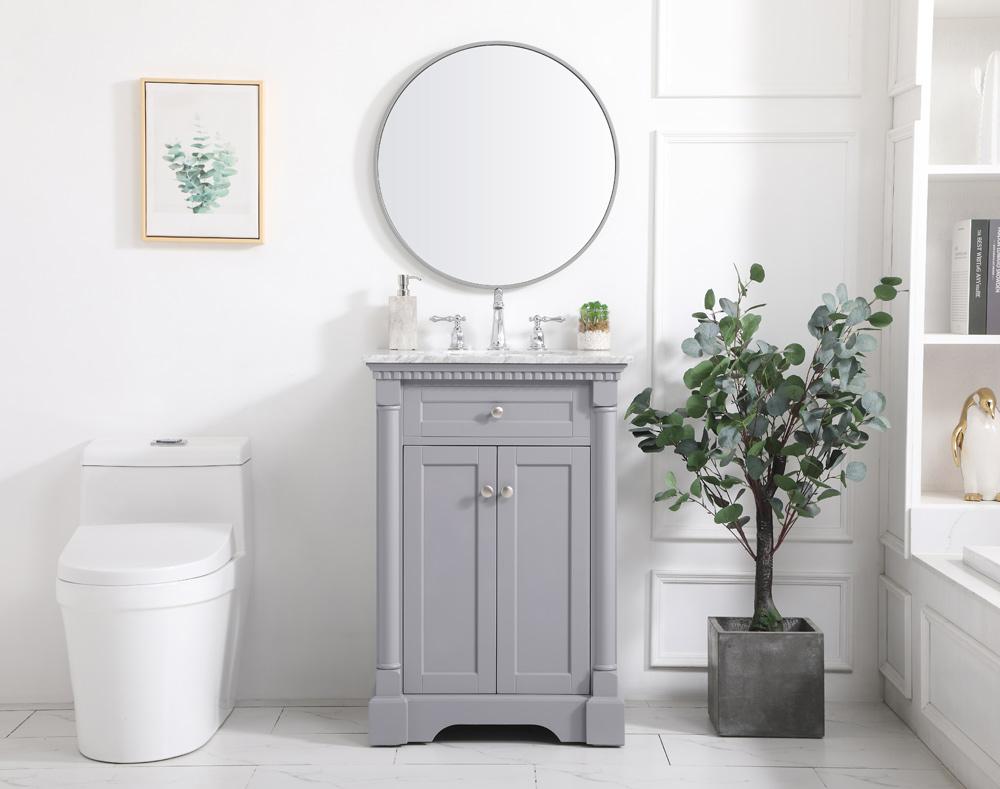 Elegant Furniture & Lighting - Clarence 24 inch Single bathroom vanity in Grey - VF53024GR veiw 11
