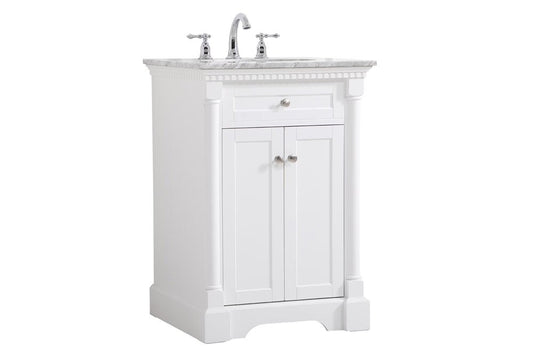 Elegant Furniture & Lighting - Clarence 24 inch Single bathroom vanity in White - VF53024WH veiw 1