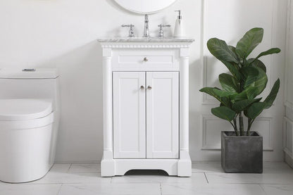 Elegant Furniture & Lighting - Clarence 24 inch Single bathroom vanity in White - VF53024WH veiw 2