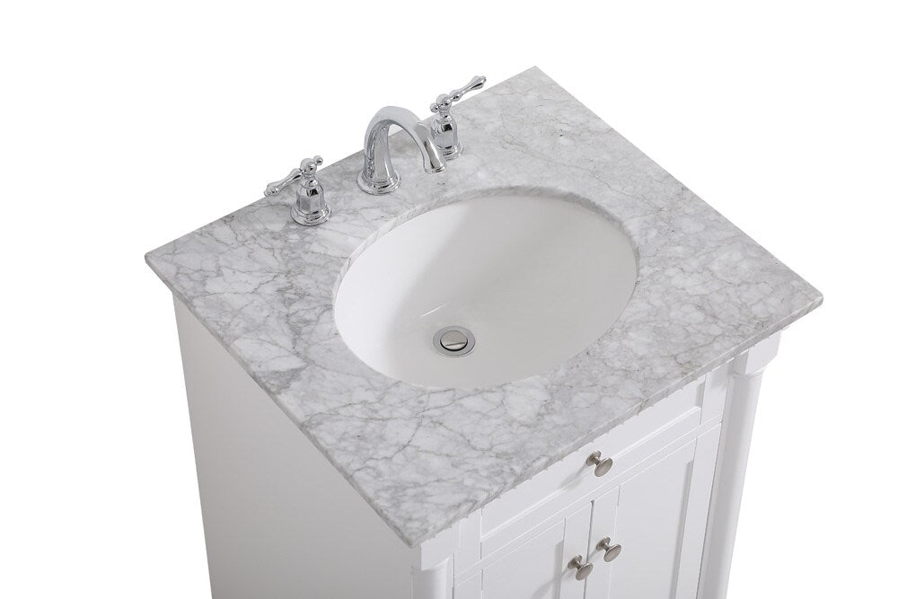 Elegant Furniture & Lighting - Clarence 24 inch Single bathroom vanity in White - VF53024WH veiw 3