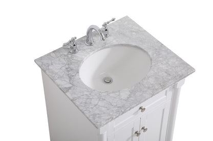 Elegant Furniture & Lighting - Clarence 24 inch Single bathroom vanity in White - VF53024WH veiw 3
