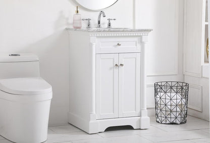 Elegant Furniture & Lighting - Clarence 24 inch Single bathroom vanity in White - VF53024WH veiw 9