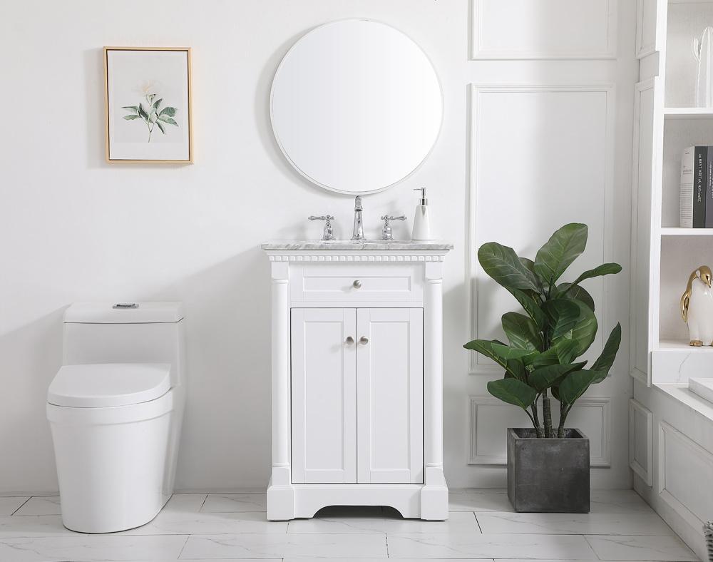 Elegant Furniture & Lighting - Clarence 24 inch Single bathroom vanity in White - VF53024WH veiw 11
