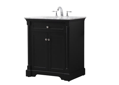 Elegant Furniture & Lighting - Clarence 30 inch Single bathroom vanity set in black - VF53030BK veiw 1