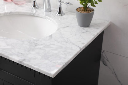 Elegant Furniture & Lighting - Clarence 30 inch Single bathroom vanity set in black - VF53030BK veiw 6