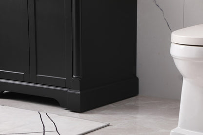 Elegant Furniture & Lighting - Clarence 30 inch Single bathroom vanity set in black - VF53030BK veiw 7