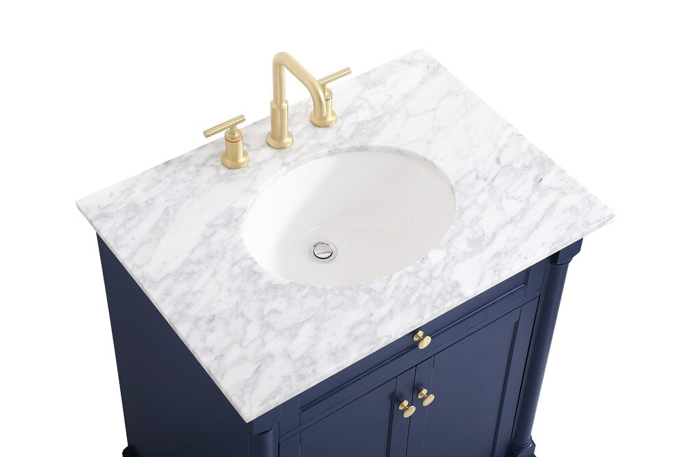 Elegant Furniture & Lighting - Clarence 30 inch Single bathroom vanity in Blue - VF53030BL veiw 3