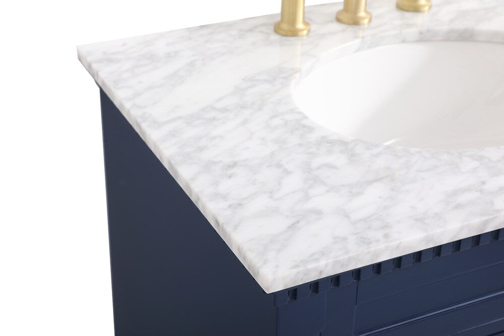Elegant Furniture & Lighting - Clarence 30 inch Single bathroom vanity in Blue - VF53030BL veiw 4