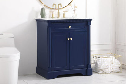 Elegant Furniture & Lighting - Clarence 30 inch Single bathroom vanity in Blue - VF53030BL veiw 9