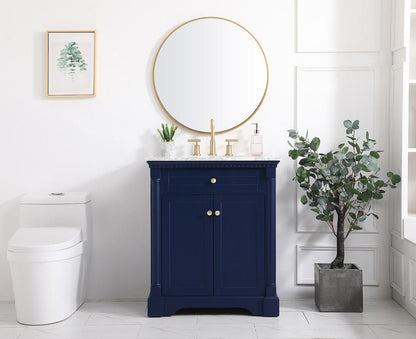 Elegant Furniture & Lighting - Clarence 30 inch Single bathroom vanity in Blue - VF53030BL veiw 11