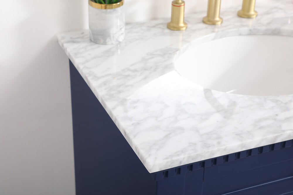 Elegant Furniture & Lighting - Clarence 30 inch Single bathroom vanity in Blue - VF53030BL veiw 12