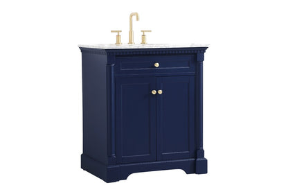 Elegant Furniture & Lighting - Clarence 30 inch Single bathroom vanity in Blue - VF53030BL veiw 14