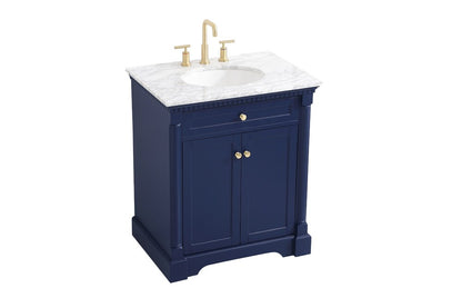 Elegant Furniture & Lighting - Clarence 30 inch Single bathroom vanity in Blue - VF53030BL veiw 15