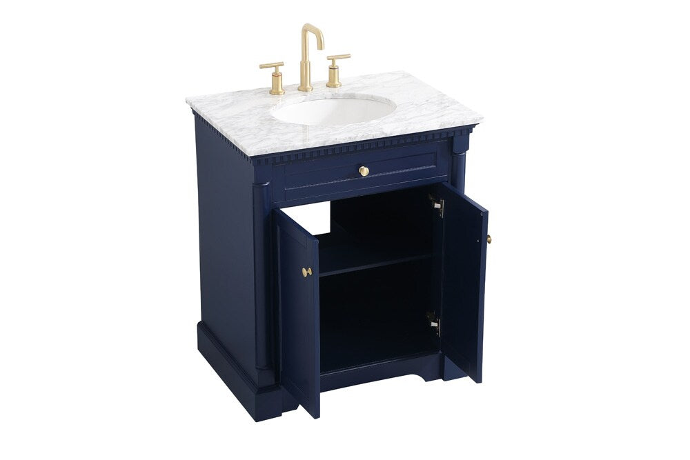 Elegant Furniture & Lighting - Clarence 30 inch Single bathroom vanity in Blue - VF53030BL veiw 16