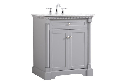 Elegant Furniture & Lighting - Clarence 30 inch Single bathroom vanity in Grey - VF53030GR veiw 1