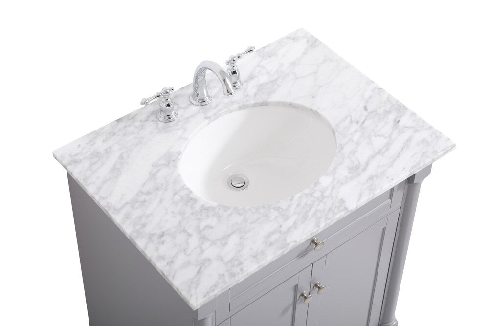 Elegant Furniture & Lighting - Clarence 30 inch Single bathroom vanity in Grey - VF53030GR veiw 3