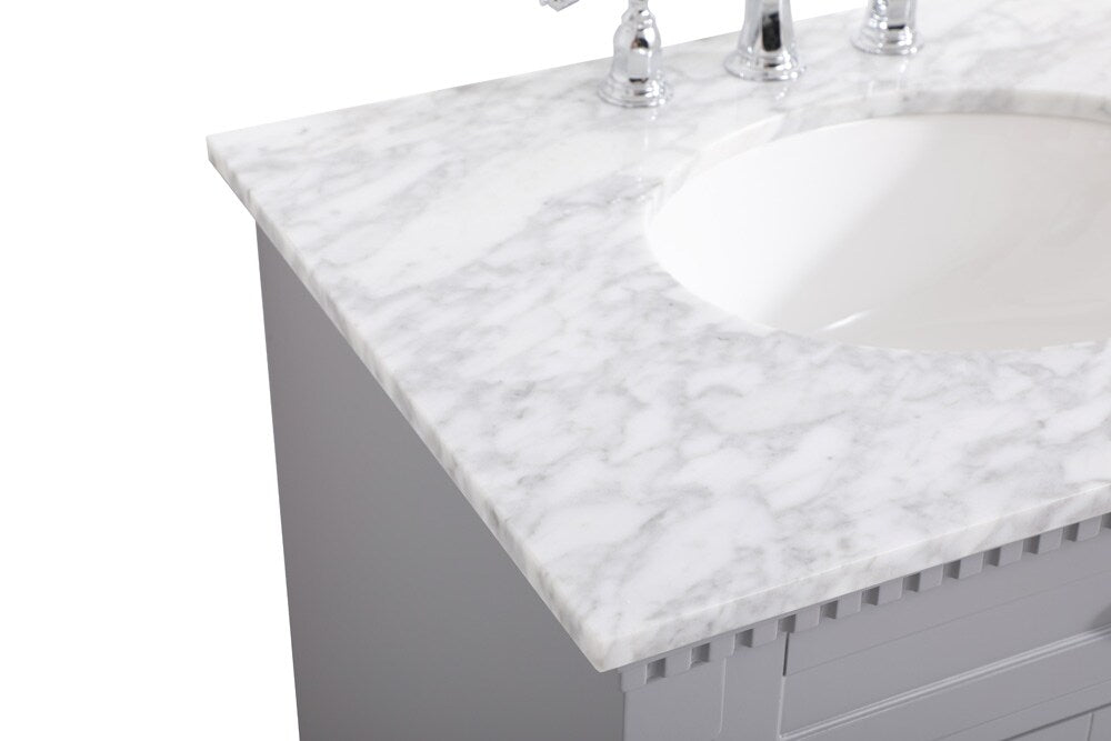 Elegant Furniture & Lighting - Clarence 30 inch Single bathroom vanity in Grey - VF53030GR veiw 4