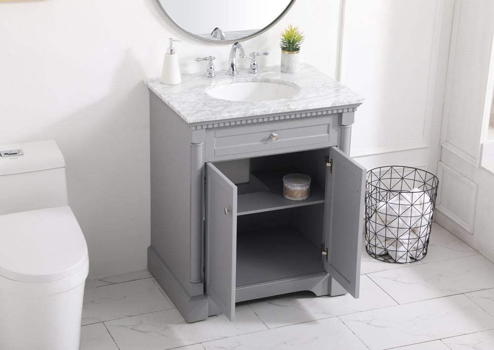 Elegant Furniture & Lighting - Clarence 30 inch Single bathroom vanity in Grey - VF53030GR veiw 10