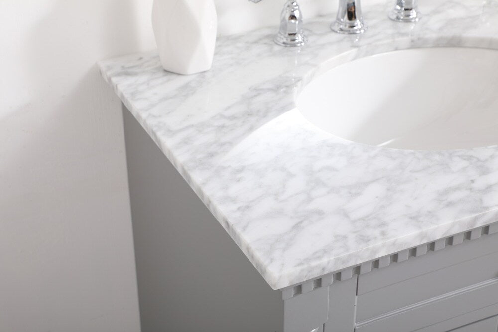 Elegant Furniture & Lighting - Clarence 30 inch Single bathroom vanity in Grey - VF53030GR veiw 12