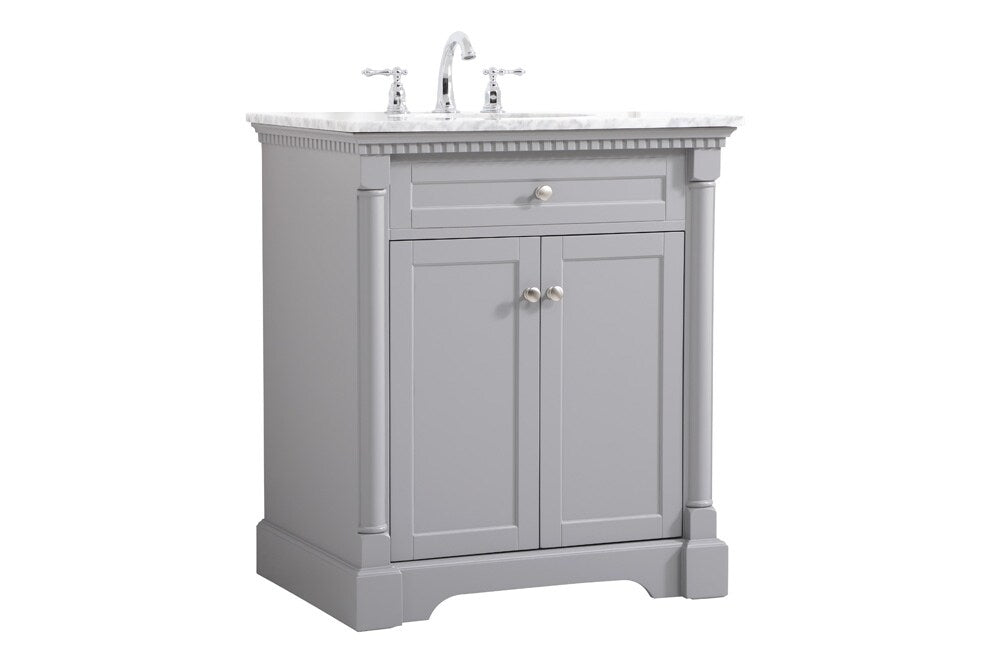 Elegant Furniture & Lighting - Clarence 30 inch Single bathroom vanity in Grey - VF53030GR veiw 14