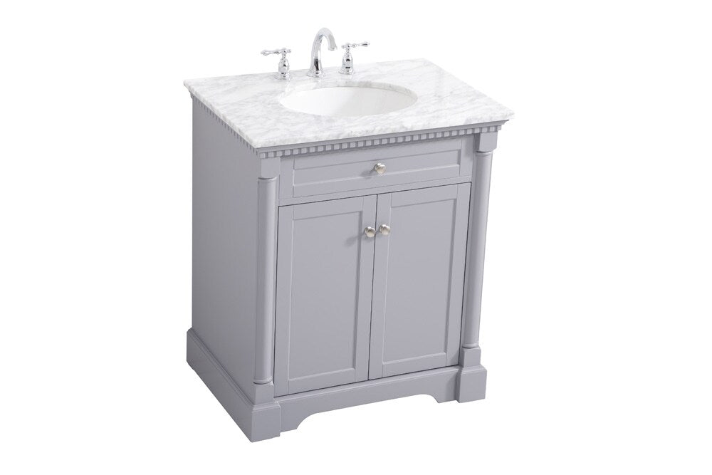 Elegant Furniture & Lighting - Clarence 30 inch Single bathroom vanity in Grey - VF53030GR veiw 15
